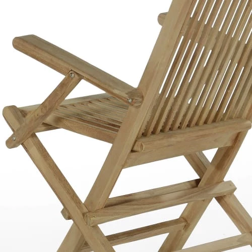TECK’Attitude Fauteuils De Jardin Pliants En Teck (lot De 2) 6 TECK’Attitude Fauteuils De Jardin Pliants En Teck (lot De 2) – Image 4