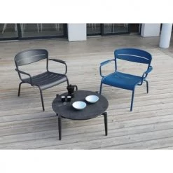 Proloisirs Fauteuils De Jardin Fauteuils Lounge Terrasse En Aluminium Haora (lot De 2) Graphite -Fauteuils de jardin Soldes Boutique fauteuils lounge terrasse en aluminium haora lot de 2 graphite 2