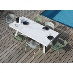 Proloisirs Fauteuils De Jardin Fauteuils Terrasse En Aluminium Haora (lot De 2) Amande -Fauteuils de jardin Soldes Boutique fauteuils terrasse en aluminium haora lot de 2 amande 3