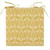 Maisons Du Monde Coussins Extérieur Galette De Chaise En Coton Jaune Motifs Graphiques Blancs