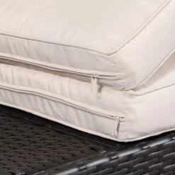 Outsunny Bains De Soleil Et Chaises Longues Lit Canapé 2 Places De Jardin Matelas Coussins Inclus Résine Marron -Fauteuils de jardin Soldes Boutique lit canape 2 places de jardin matelas coussins inclus resine marron 5