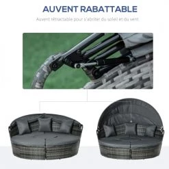 Outsunny Bains De Soleil Et Chaises Longues Lit Canapé Jardin Modulable Grand Confort Résine Polyester Gris 13 Outsunny Bains De Soleil Et Chaises Longues Lit Canapé Jardin Modulable Grand Confort Résine Polyester Gris -Fauteuils de jardin Soldes Boutique lit canape jardin modulable grand confort resine polyester gris 5