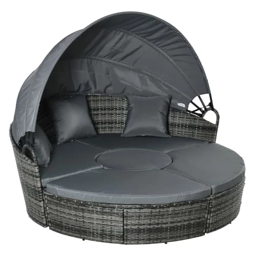 Outsunny Bains De Soleil Et Chaises Longues Lit Canapé Jardin Modulable Grand Confort Résine Polyester Gris 3 Outsunny Bains De Soleil Et Chaises Longues Lit Canapé Jardin Modulable Grand Confort Résine Polyester Gris