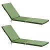 Oviala Matelas Pour Bain De Soleil Lot 2 Coussins Bain De Soleil Polyester Vert 186x53x5 Cm -Fauteuils de jardin Soldes Boutique lot 2 coussins bain de soleil polyester vert 186x53x5 cm