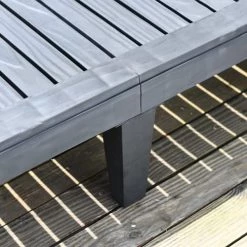 RED DECO Matelas Pour Bain De Soleil Lot De 2 Bains De Soleil 5 Positions Résine Gris 189x58x28cm -Fauteuils de jardin Soldes Boutique lot de 2 bains de soleil 5 positions resine gris 189x58x28cm 2