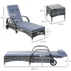 Outsunny Bains De Soleil Et Chaises Longues Lot De 2 Bains De Soleil Avec Matelas Table Basse Résine Tressée Gris 10 Outsunny Bains De Soleil Et Chaises Longues Lot De 2 Bains De Soleil Avec Matelas Table Basse Résine Tressée Gris -Fauteuils de jardin Soldes Boutique lot de 2 bains de soleil avec matelas table basse resine tressee gris 2