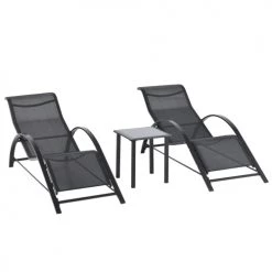 Outsunny Bains De Soleil Et Chaises Longues Lot De 2 Bains De Soleil Design Avec Table Basse Métal Textilène 11 Outsunny Bains De Soleil Et Chaises Longues Lot De 2 Bains De Soleil Design Avec Table Basse Métal Textilène -Fauteuils de jardin Soldes Boutique lot de 2 bains de soleil design avec table basse metal textilene 3