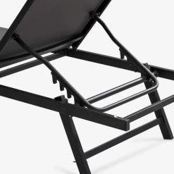 Oviala Bains De Soleil Et Chaises Longues Lot De 2 Bains De Soleil En Acier Gris -Fauteuils de jardin Soldes Boutique lot de 2 bains de soleil en acier gris 3