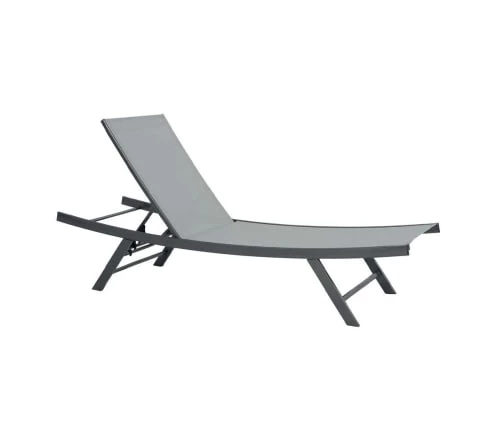 Ozalide Bains De Soleil Et Chaises Longues Lot De 2 Bains De Soleil En Acier Gris Perle Avec Table D'appoint 6 Ozalide Bains De Soleil Et Chaises Longues Lot De 2 Bains De Soleil En Acier Gris Perle Avec Table D'appoint – Image 4