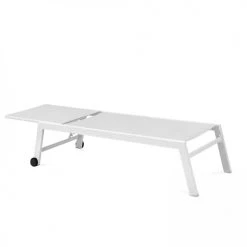 Oviala Bains De Soleil Et Chaises Longues Lot De 2 Bains De Soleil En Aluminium Et Textilène Blanc -Fauteuils de jardin Soldes Boutique lot de 2 bains de soleil en aluminium et textilene blanc 1