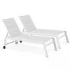 Oviala Bains De Soleil Et Chaises Longues Lot De 2 Bains De Soleil En Aluminium Et Textilène Blanc 2 Oviala Bains De Soleil Et Chaises Longues Lot De 2 Bains De Soleil En Aluminium Et Textilène Blanc -Fauteuils de jardin Soldes Boutique lot de 2 bains de soleil en aluminium et textilene blanc