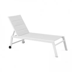 Oviala Bains De Soleil Et Chaises Longues Lot De 2 Bains De Soleil En Aluminium Et Textilène Blanc -Fauteuils de jardin Soldes Boutique lot de 2 bains de soleil en aluminium et textilene blanc 2