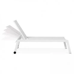 Oviala Bains De Soleil Et Chaises Longues Lot De 2 Bains De Soleil En Aluminium Et Textilène Blanc -Fauteuils de jardin Soldes Boutique lot de 2 bains de soleil en aluminium et textilene blanc 4