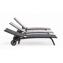 Oviala Bains De Soleil Et Chaises Longues Lot De 2 Bains De Soleil En Aluminium Gris -Fauteuils de jardin Soldes Boutique lot de 2 bains de soleil en aluminium gris 11