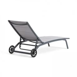 Oviala Bains De Soleil Et Chaises Longues Lot De 2 Bains De Soleil En Aluminium Gris -Fauteuils de jardin Soldes Boutique lot de 2 bains de soleil en aluminium gris 9