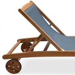 Alice's Garden Bains De Soleil Et Chaises Longues Lot De 2 Bains De Soleil En Bois Eucalyptus Anthracite -Fauteuils de jardin Soldes Boutique lot de 2 bains de soleil en bois eucalyptus anthracite 4