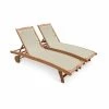 Alice's Garden Bains De Soleil Et Chaises Longues Lot De 2 Bains De Soleil En Bois Eucalyptus Gris Taupe -Fauteuils de jardin Soldes Boutique lot de 2 bains de soleil en bois eucalyptus gris taupe