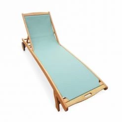 Alice's Garden Bains De Soleil Et Chaises Longues Lot De 2 Bains De Soleil En Bois Eucalyptus Vert De Gris -Fauteuils de jardin Soldes Boutique lot de 2 bains de soleil en bois eucalyptus vert de gris 3
