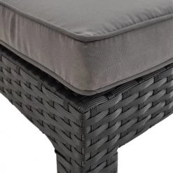 Alice's Garden Bains De Soleil Et Chaises Longues Lot De 2 Bains De Soleil En Résine Tressée Noir Et Gris -Fauteuils de jardin Soldes Boutique lot de 2 bains de soleil en resine tressee noir et gris 2