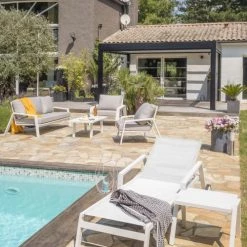 Paris Garden Bains De Soleil Et Chaises Longues Lot De 2 Bains De Soleil En Toile Plastifiée Et Aluminium Blanc 10 Paris Garden Bains De Soleil Et Chaises Longues Lot De 2 Bains De Soleil En Toile Plastifiée Et Aluminium Blanc -Fauteuils de jardin Soldes Boutique lot de 2 bains de soleil en toile plastifiee et aluminium blanc 2