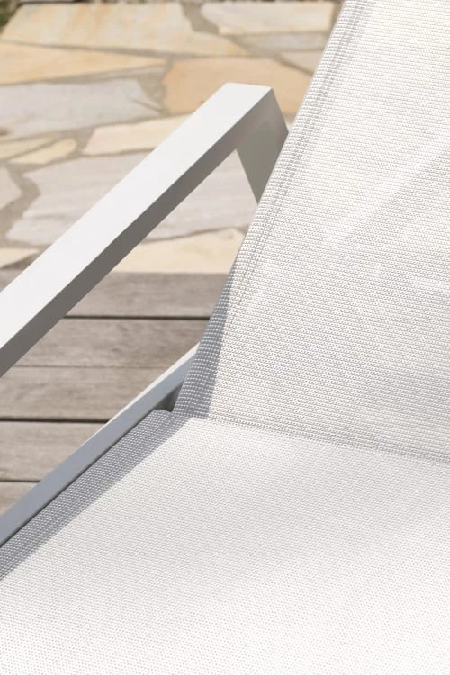 Paris Garden Bains De Soleil Et Chaises Longues Lot De 2 Bains De Soleil En Toile Plastifiée Et Aluminium Blanc 6 Paris Garden Bains De Soleil Et Chaises Longues Lot De 2 Bains De Soleil En Toile Plastifiée Et Aluminium Blanc – Image 4