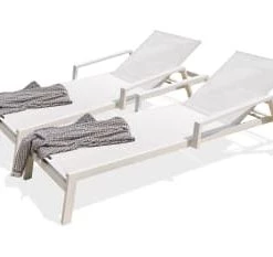 Paris Garden Bains De Soleil Et Chaises Longues Lot De 2 Bains De Soleil En Toile Plastifiée Et Aluminium Blanc 13 Paris Garden Bains De Soleil Et Chaises Longues Lot De 2 Bains De Soleil En Toile Plastifiée Et Aluminium Blanc -Fauteuils de jardin Soldes Boutique lot de 2 bains de soleil en toile plastifiee et aluminium blanc 4