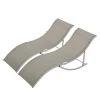 Outsunny Bains De Soleil Et Chaises Longues Lot De 2 Bains De Soleil Pliables Design Contemporain Gris Clair -Fauteuils de jardin Soldes Boutique lot de 2 bains de soleil pliables design contemporain gris clair