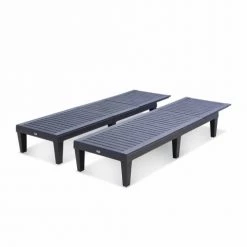 Alice's Garden Bains De Soleil Et Chaises Longues Lot De 2 Bains De Soleil Transats Multi Positions En Plastique -Fauteuils de jardin Soldes Boutique lot de 2 bains de soleil transats multi positions en plastique 2