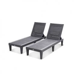 Alice's Garden Bains De Soleil Et Chaises Longues Lot De 2 Bains De Soleil Transats Multi Positions En Plastique -Fauteuils de jardin Soldes Boutique lot de 2 bains de soleil transats multi positions en plastique 5