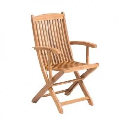 Beliani Chaises De Jardin Lot De 2 Chaises Avec Coussin à Rayures Beige Et Bleu -Fauteuils de jardin Soldes Boutique lot de 2 chaises avec coussin a rayures beige et bleu 2