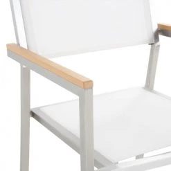 Beliani Chaises De Jardin Lot De 2 Chaises Blanches -Fauteuils de jardin Soldes Boutique lot de 2 chaises blanches 2