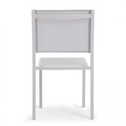 Oviala Lot De 2 Chaises De Jardin Aluminium Et Textilène Blanc -Fauteuils de jardin Soldes Boutique lot de 2 chaises de jardin aluminium et textilene blanc 3