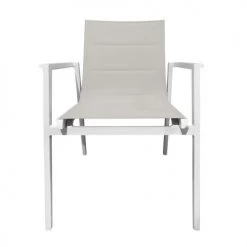 Meubletmoi Lot De 2 Chaises De Jardin Aluminium Et Tissu Textilène Gris -Fauteuils de jardin Soldes Boutique lot de 2 chaises de jardin aluminium et tissu textilene gris 2
