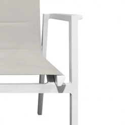 Meubletmoi Lot De 2 Chaises De Jardin Aluminium Et Tissu Textilène Gris -Fauteuils de jardin Soldes Boutique lot de 2 chaises de jardin aluminium et tissu textilene gris 4