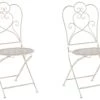Beliani Lot De 2 Chaises De Jardin Beiges -Fauteuils de jardin Soldes Boutique lot de 2 chaises de jardin beiges