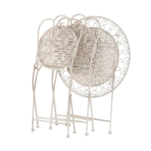 Beliani Lot De 2 Chaises De Jardin Beiges 5 Beliani Lot De 2 Chaises De Jardin Beiges – Image 3