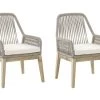 Beliani Lot De 2 Chaises De Jardin Beiges -Fauteuils de jardin Soldes Boutique lot de 2 chaises de jardin beiges 6