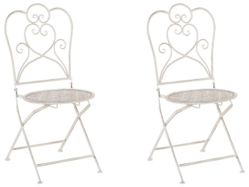 Beliani Lot De 2 Chaises De Jardin Beiges 3 Beliani Lot De 2 Chaises De Jardin Beiges