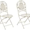 Beliani Lot De 2 Chaises De Jardin Blanc Cassé -Fauteuils de jardin Soldes Boutique lot de 2 chaises de jardin blanc casse