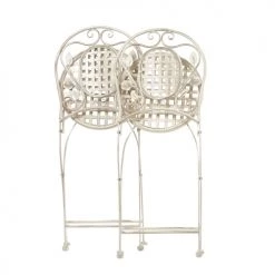 Beliani Lot De 2 Chaises De Jardin Blanc Cassé -Fauteuils de jardin Soldes Boutique lot de 2 chaises de jardin blanc casse 2