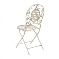 Beliani Lot De 2 Chaises De Jardin Blanc Cassé -Fauteuils de jardin Soldes Boutique lot de 2 chaises de jardin blanc casse 4
