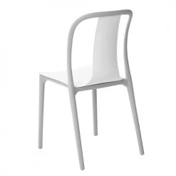 Beliani Lot De 2 Chaises De Jardin Blanc Et Gris Clair -Fauteuils de jardin Soldes Boutique lot de 2 chaises de jardin blanc et gris clair 4