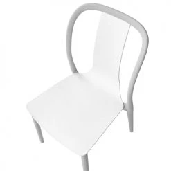 Beliani Lot De 2 Chaises De Jardin Blanc Et Gris Clair -Fauteuils de jardin Soldes Boutique lot de 2 chaises de jardin blanc et gris clair 5