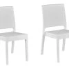 Beliani Lot De 2 Chaises De Jardin Blanches -Fauteuils de jardin Soldes Boutique lot de 2 chaises de jardin blanches 12