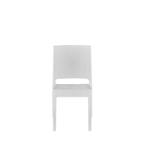 Beliani Lot De 2 Chaises De Jardin Blanches 5 Beliani Lot De 2 Chaises De Jardin Blanches – Image 3