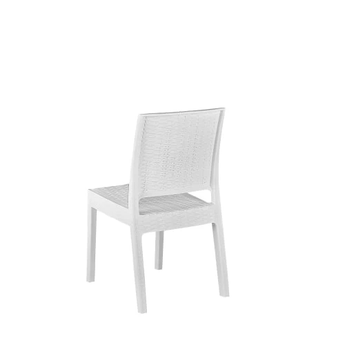 Beliani Lot De 2 Chaises De Jardin Blanches 6 Beliani Lot De 2 Chaises De Jardin Blanches – Image 4