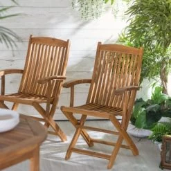 Beliani Lot De 2 Chaises De Jardin Bois Clair 9 Beliani Lot De 2 Chaises De Jardin Bois Clair -Fauteuils de jardin Soldes Boutique lot de 2 chaises de jardin bois clair 1