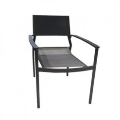 Meubletmoi Lot De 2 Chaises De Jardin En Aluminium Et Revêtement Textilène -Fauteuils de jardin Soldes Boutique lot de 2 chaises de jardin en aluminium et revetement textilene 3
