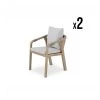 Kerama Lot De 2 Chaises De Jardin En Bois D'acacia Et En Corde Tressée -Fauteuils de jardin Soldes Boutique lot de 2 chaises de jardin en bois d acacia et en corde tressee