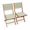 Alice's Garden Lot De 2 Chaises De Jardin En Bois Gris